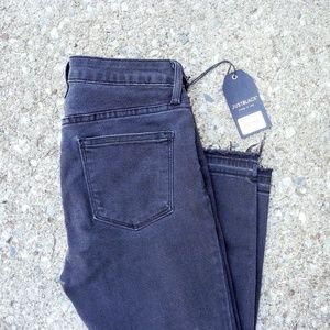 NWT Black Raw Hem Jeans